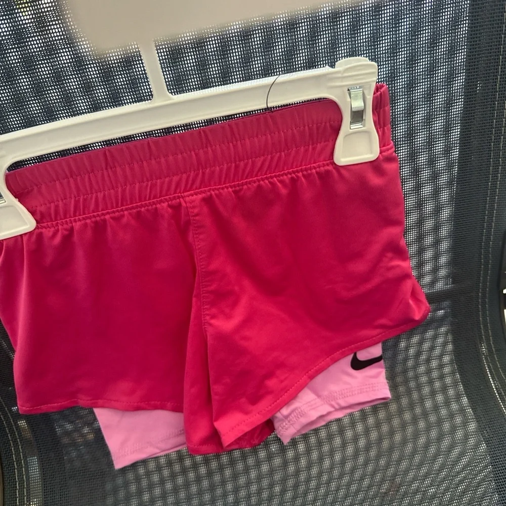 Nike Black Crop Top with Pink Swoosh - Picture 2 of 2